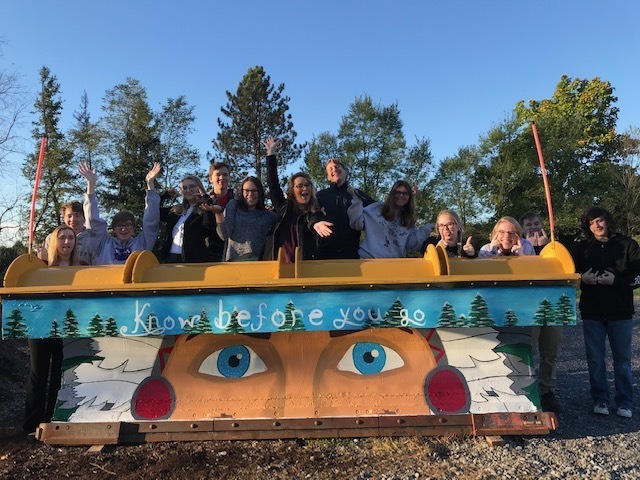 Students from Mrs. Grassi’s art club recently painted the plow!